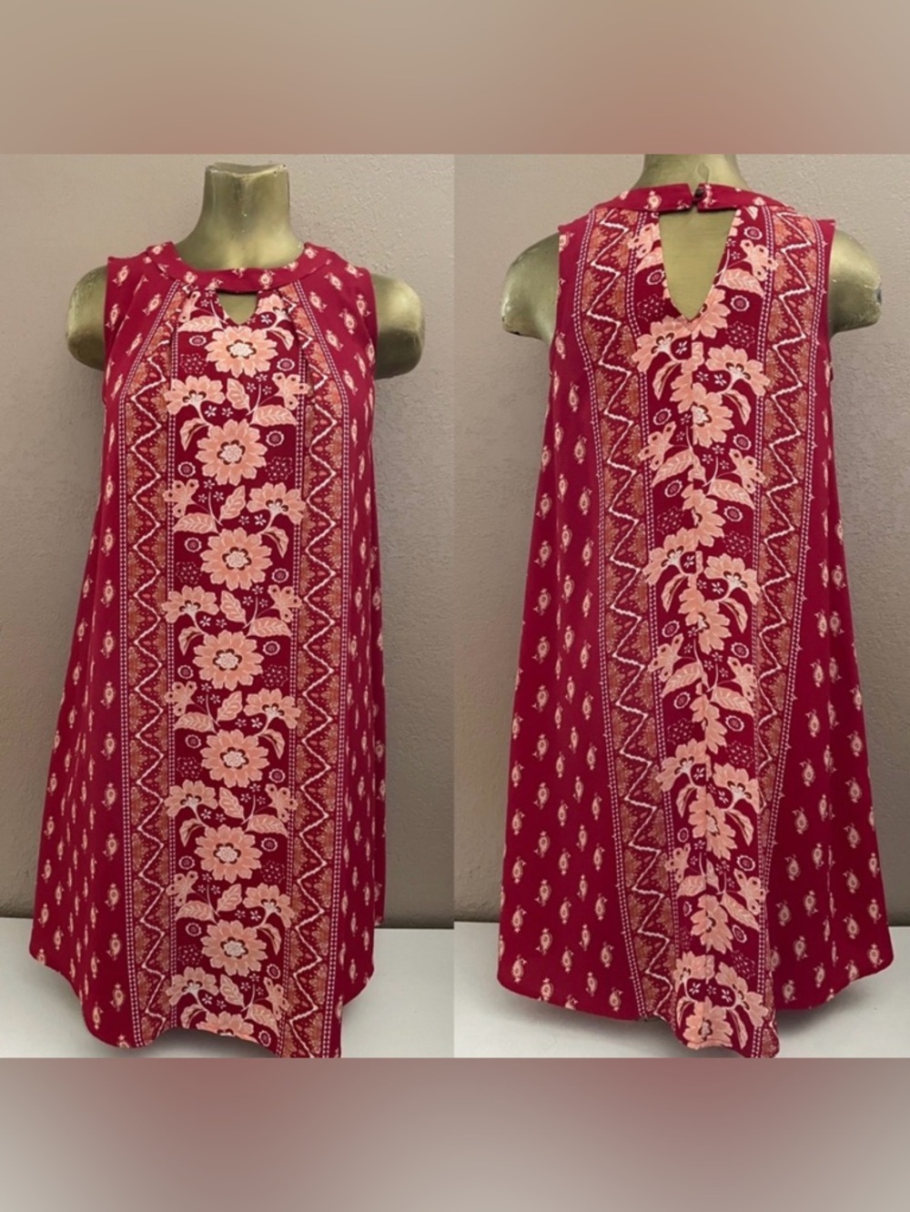 xhilaration Sweet Sleeveless Floral A-Line Sun Dress XS